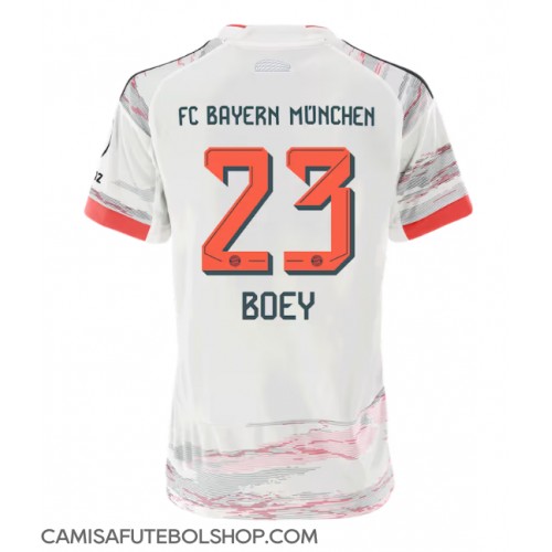 Camisa de time de futebol Bayern Munich Sacha Boey #23 Replicas 2º Equipamento Feminina 2025-26 Manga Curta